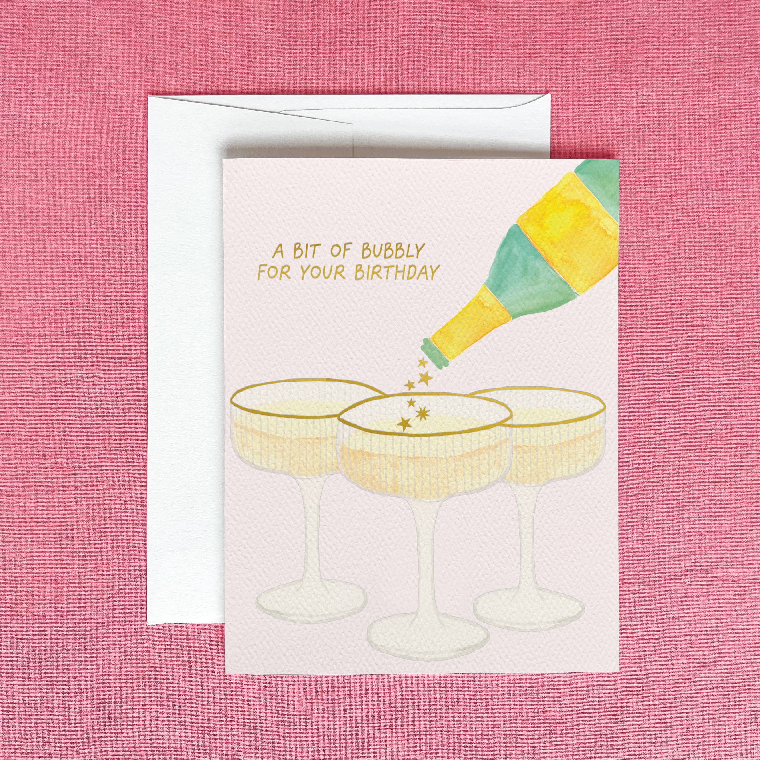Champagne Birthday Card