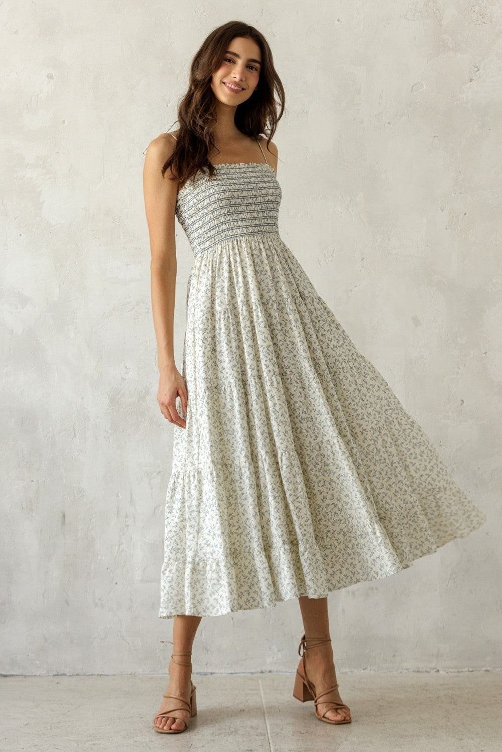 The Camille Meadow Midi Dress