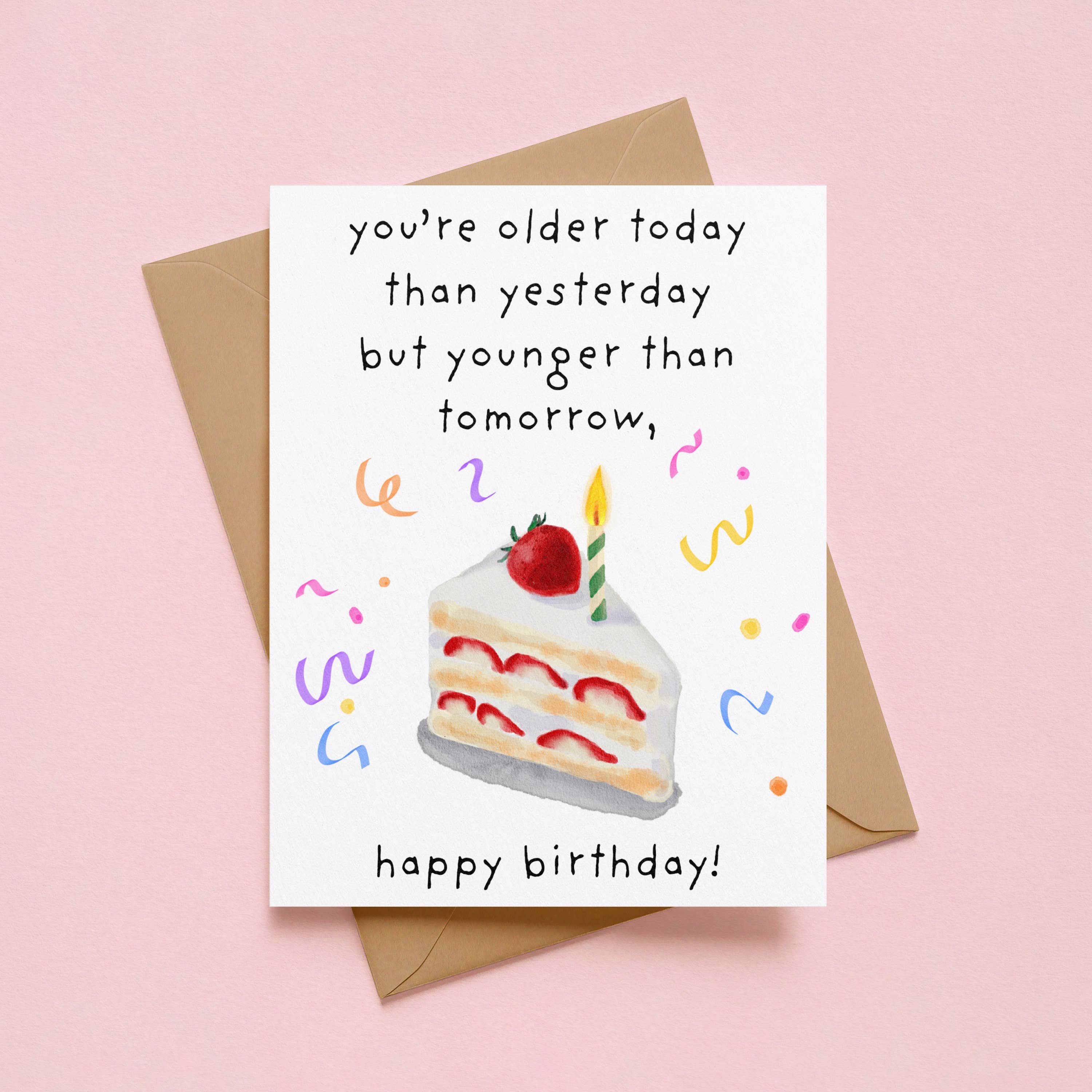 You’re Older Today Than Yesterday Birthday Card