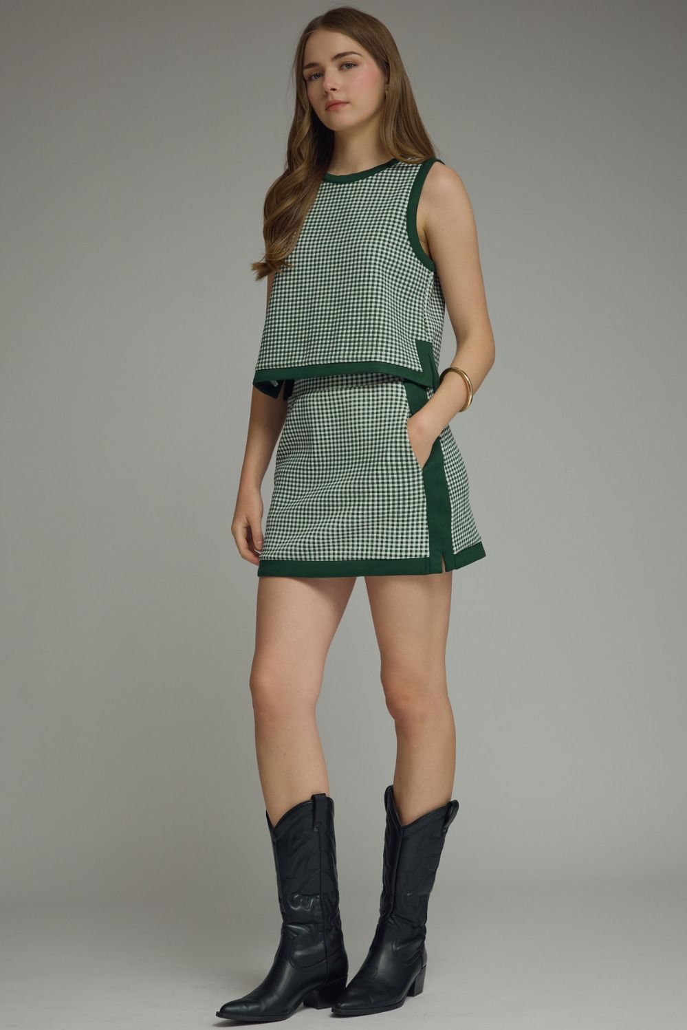 The Tennis Club Gingham Skirt