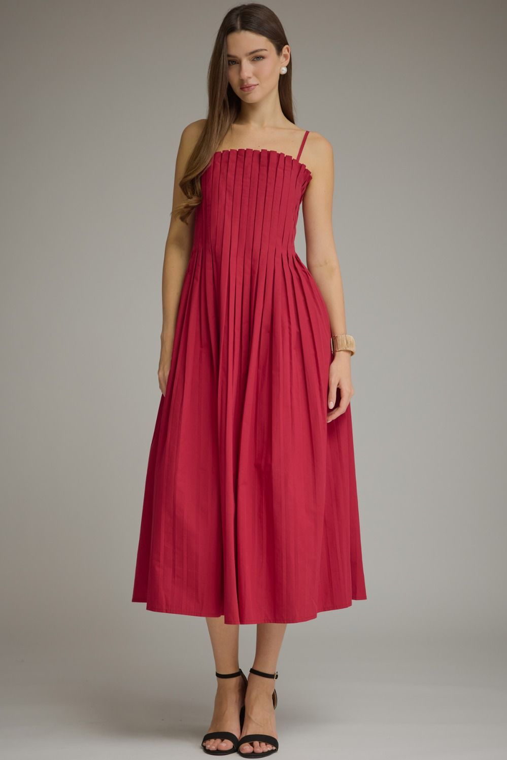 The Charlotte Pleated Midi Dress
