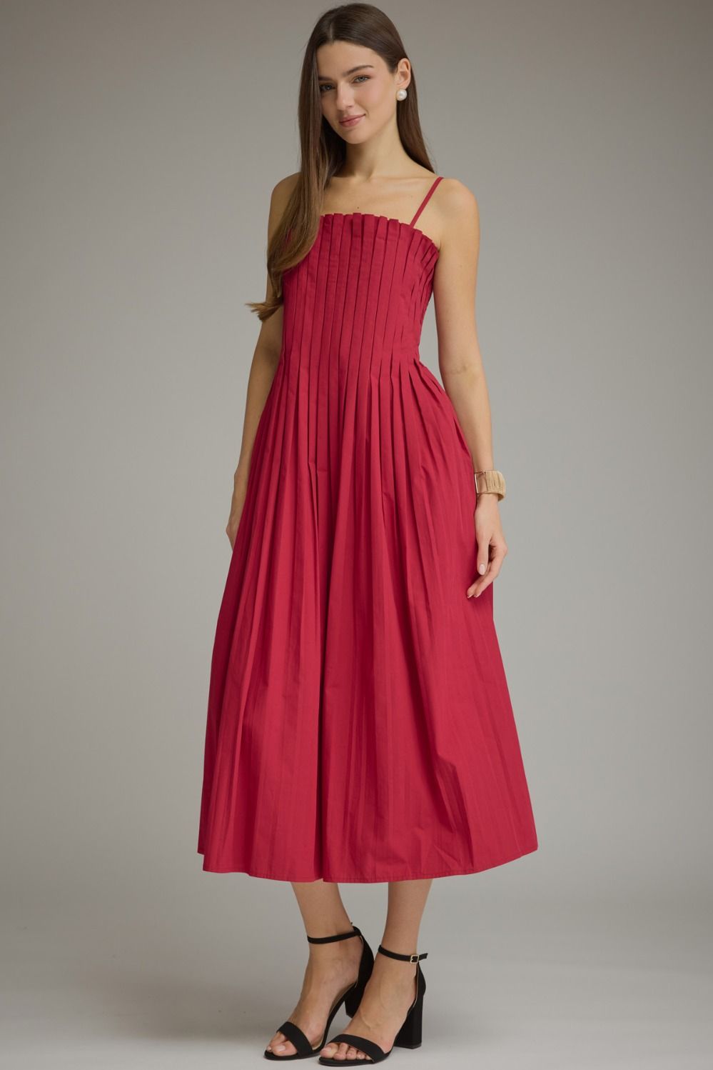 The Charlotte Pleated Midi Dress