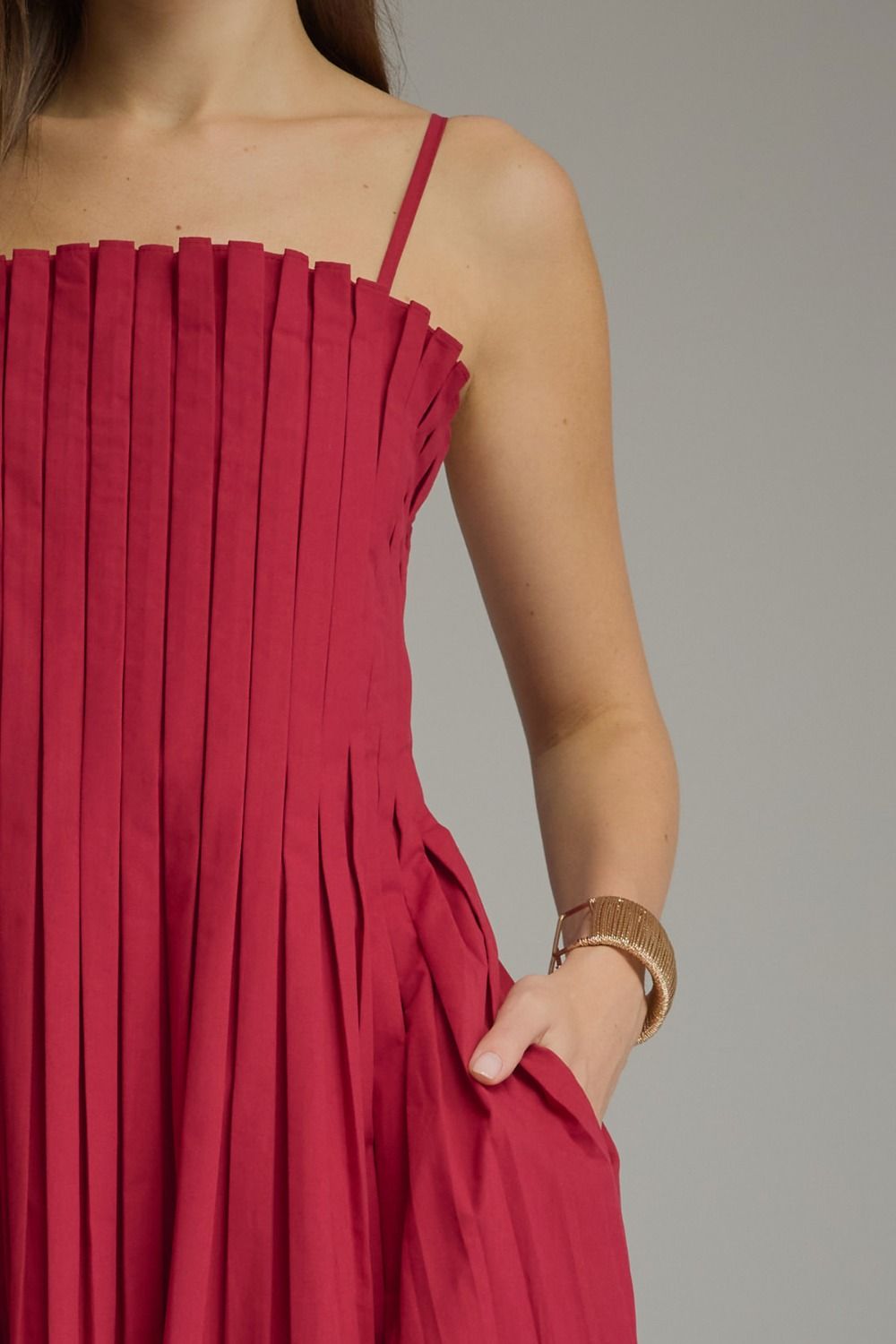 The Charlotte Pleated Midi Dress