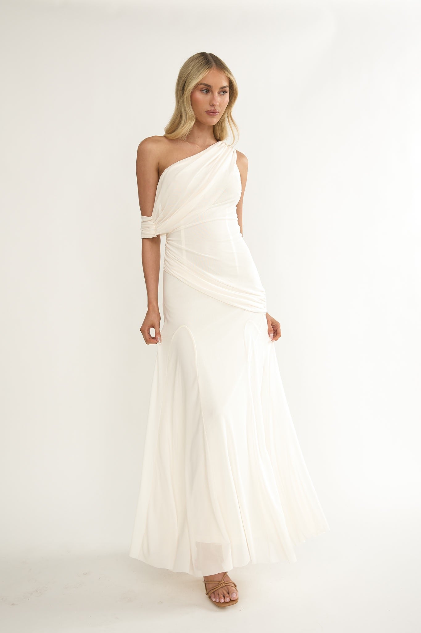 Sunset Satin Wrap Maxi Dress