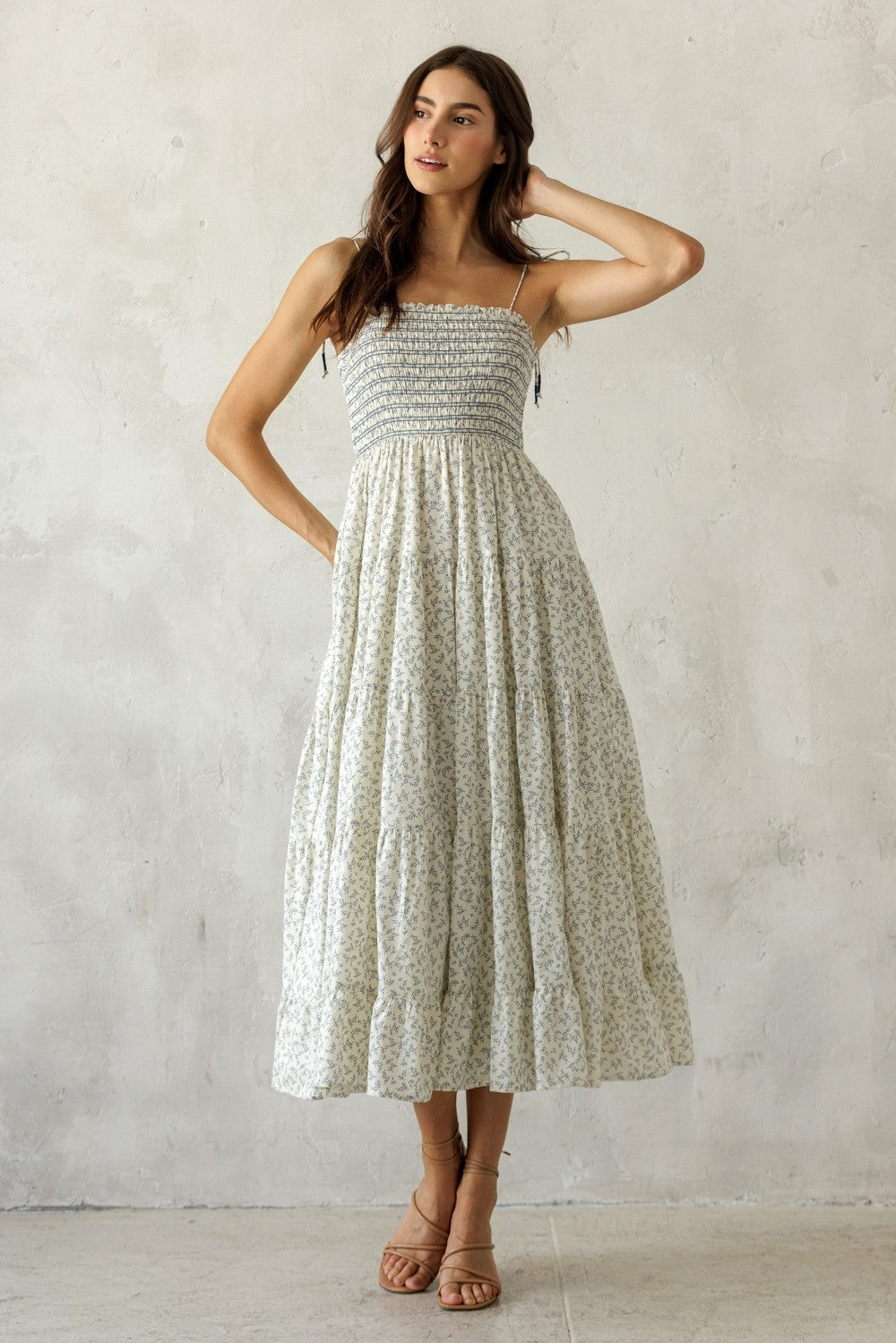 The Camille Meadow Midi Dress