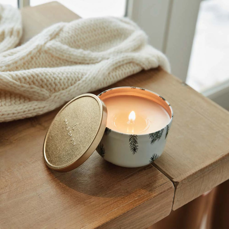 Frasier Fur Poured Candle Tin - Gold Lid