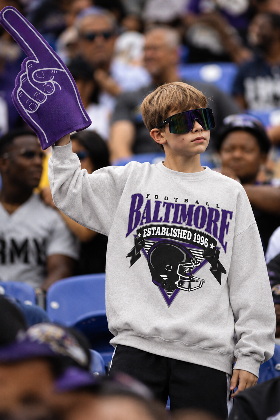 Youth Triangle Vintage Football Crewneck
