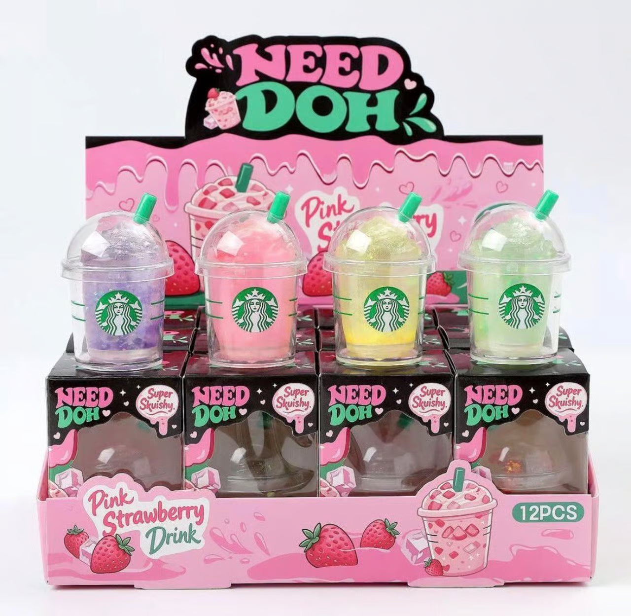 Pink Strawberry Drink Squish