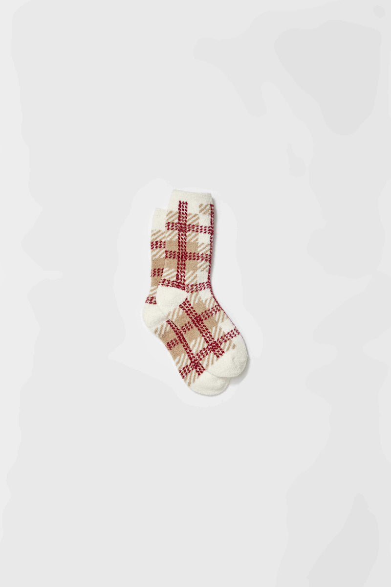 Free People Hilarie Plaid Crew Sock