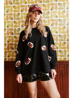 Sequin Football Pullover