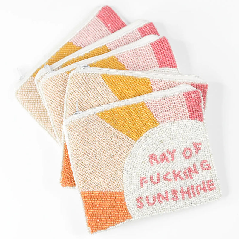 Ray Of Sunshine Beaded Pouch