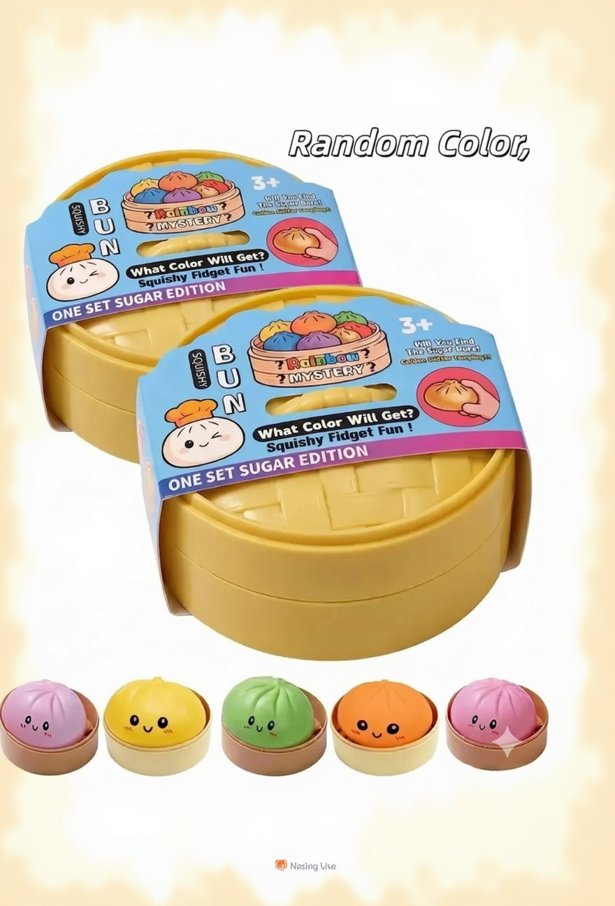 Viral Glow In The Dark Squishy Bun Dumpling Rainbow Mystery Sugar Edition