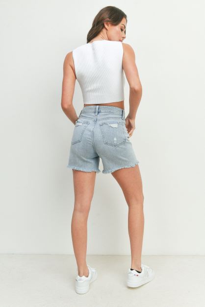 Oakland High Rise Distressed Short