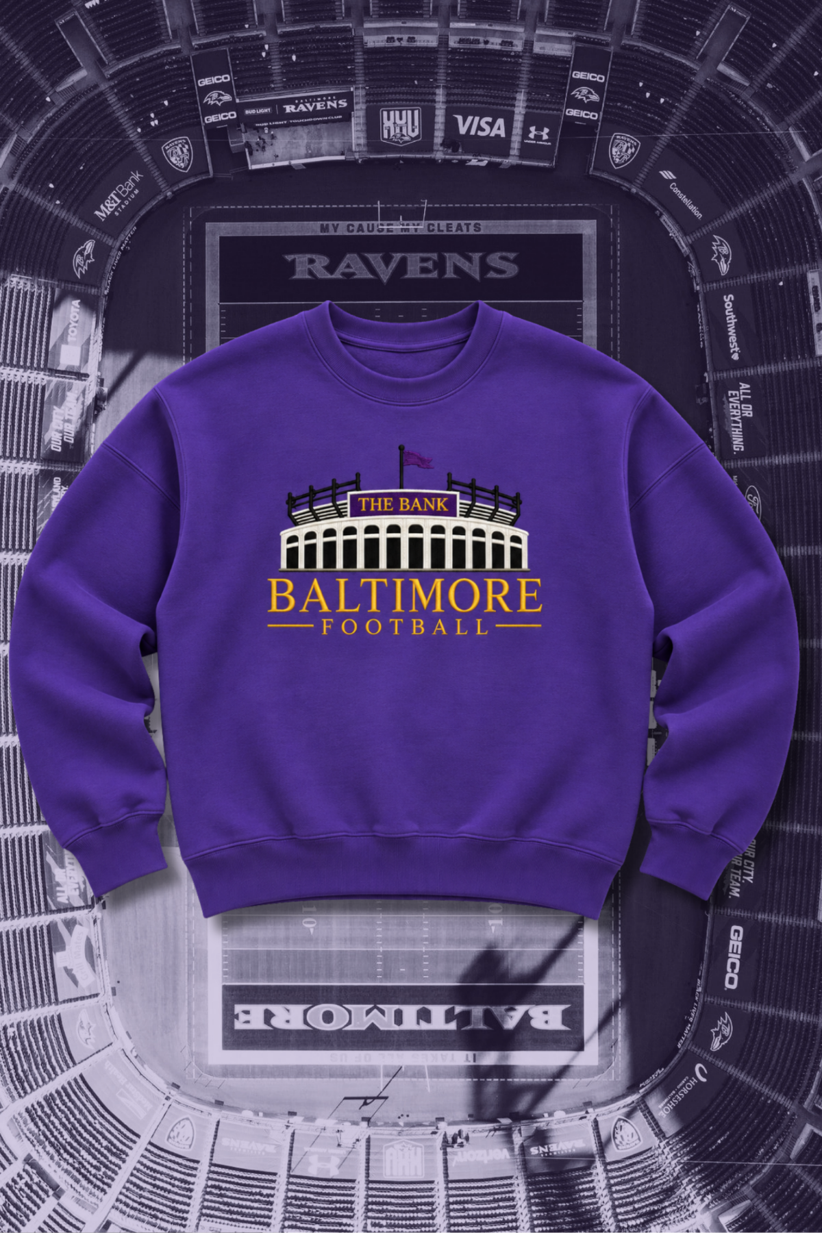 The Bank Embroidered Crewneck