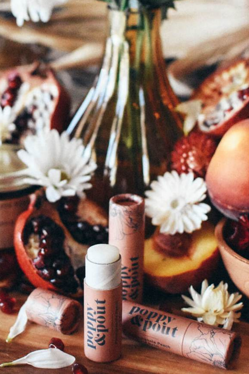Poppy & Pout Pomegranate Peach Lip Balm