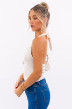 Front View Open Halter Top