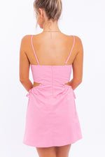 Don't Panic Cut Out Poplin Dress