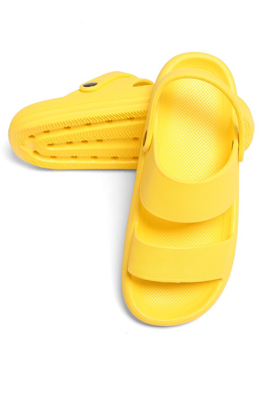 Yellow slip sales on sandals