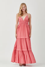 Can't Wait To Go Ruffle Folded Detail Maxi Dress