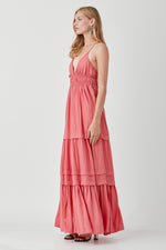 Can't Wait To Go Ruffle Folded Detail Maxi Dress