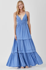 Can't Wait To Go Ruffle Folded Detail Maxi Dress