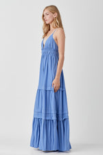 Can't Wait To Go Ruffle Folded Detail Maxi Dress