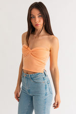 Hit Me On The Top Twist Tube Crop Top