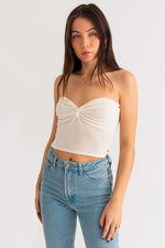 Hit Me On The Top Twist Tube Crop Top