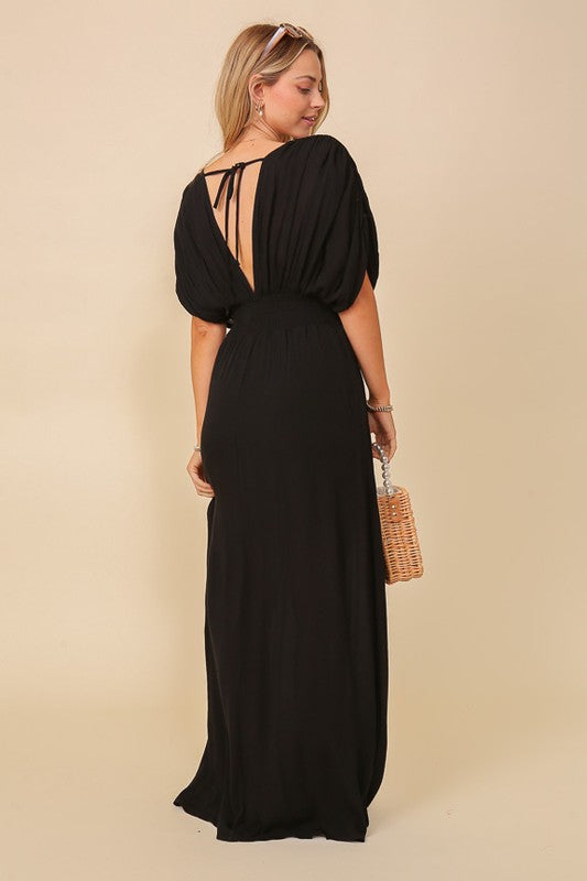 Summer Spring Vacation Sundress Lined Maxi Dress