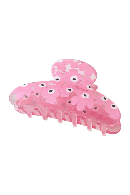 Flower Printed Hair Claw