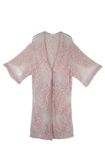 Rush Over Floral Lace Kimono with Front Tie