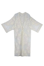 Rush Over Floral Lace Kimono with Front Tie