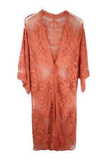 Rush Over Floral Lace Kimono with Front Tie