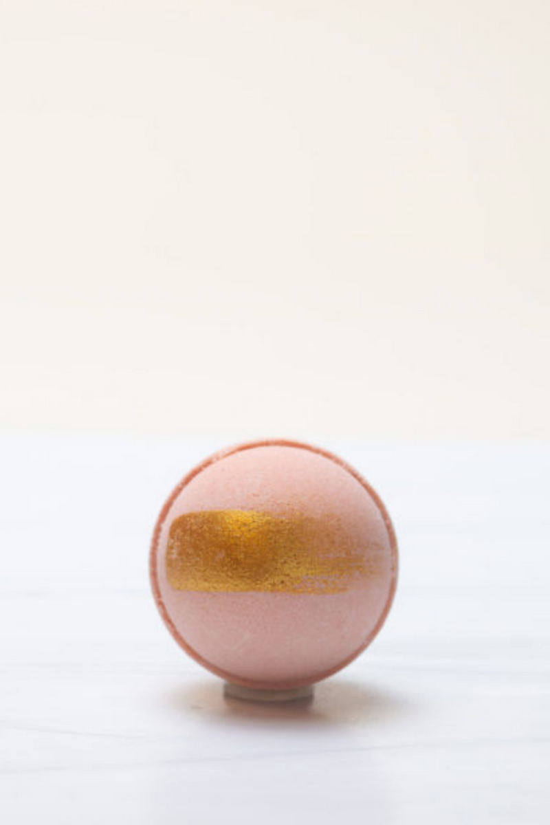 Hand Decorated Bath Bomb - Milk + Honey