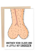 Saggy Balls Greeting Card