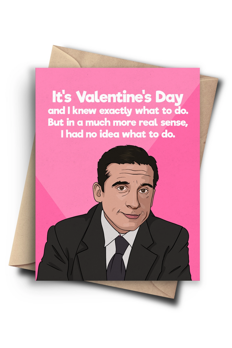 The Office No Idea Michael Valentine's Card