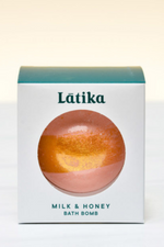Hand Decorated Bath Bomb - Milk + Honey