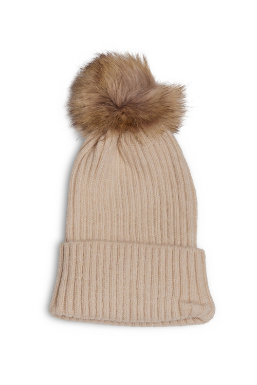 Clover Knit Pom Beanie