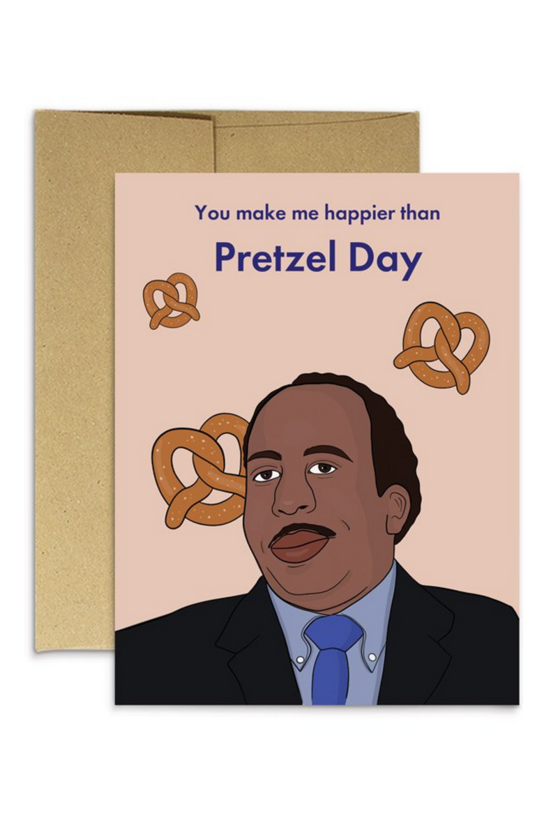 Stanley Pretzel Day Greeting Card