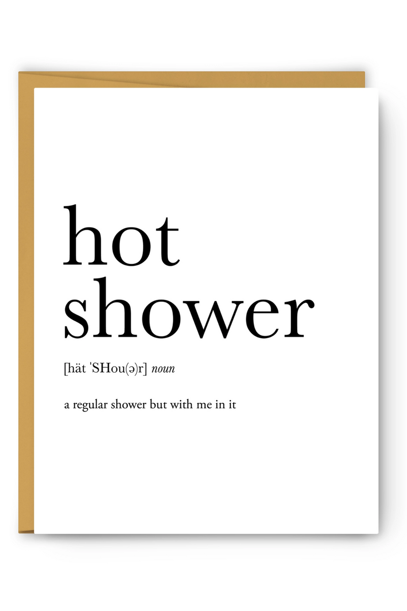 Hot Shower Valentine's Card