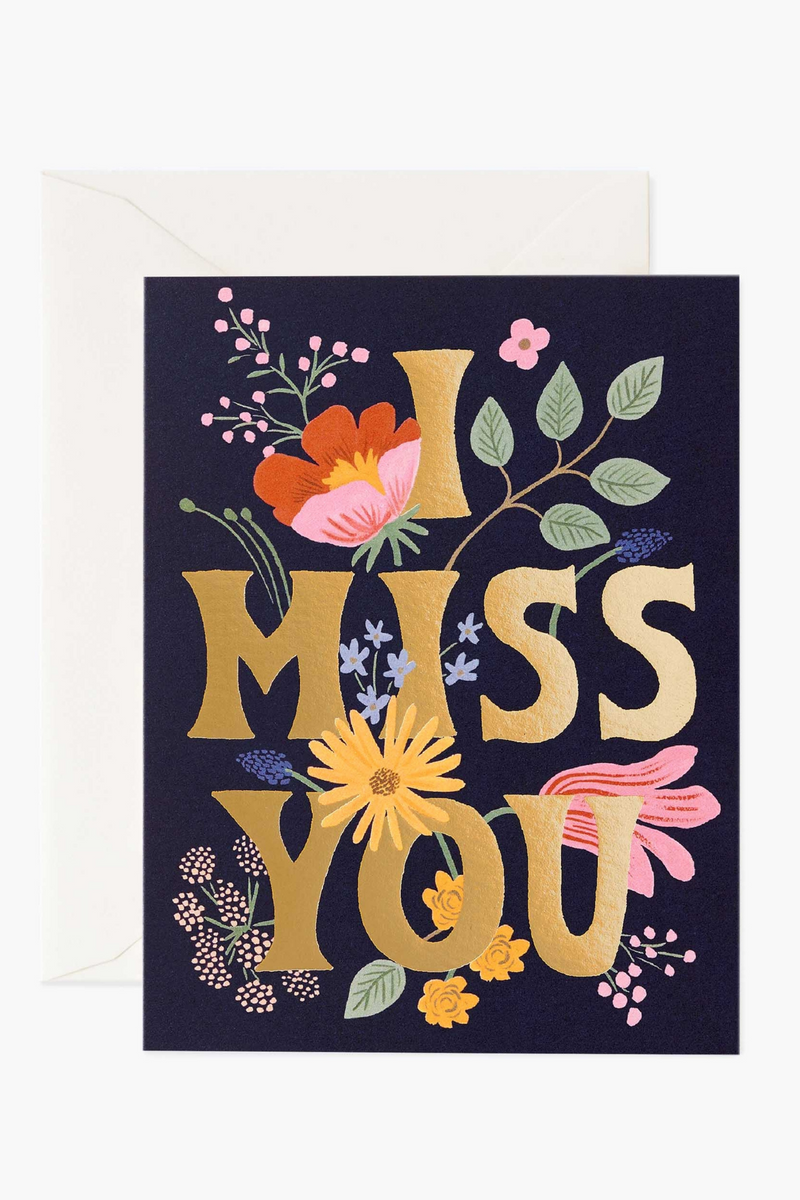 I Miss You Florals Card