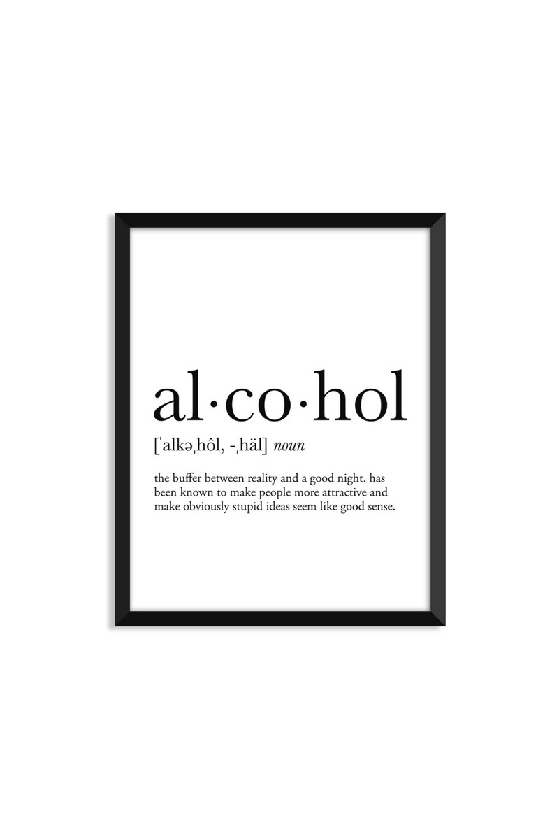 Alcohol Definition Greeting Card