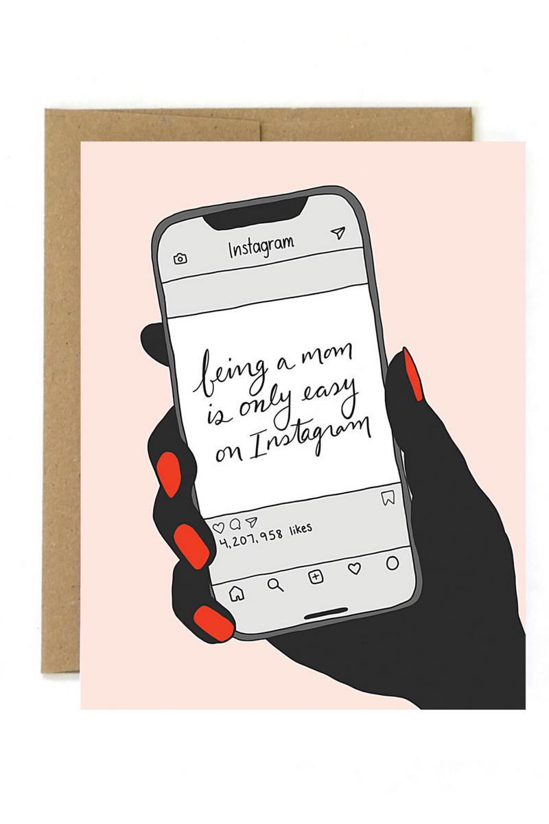 Only Easy On Instagram Greeting Card