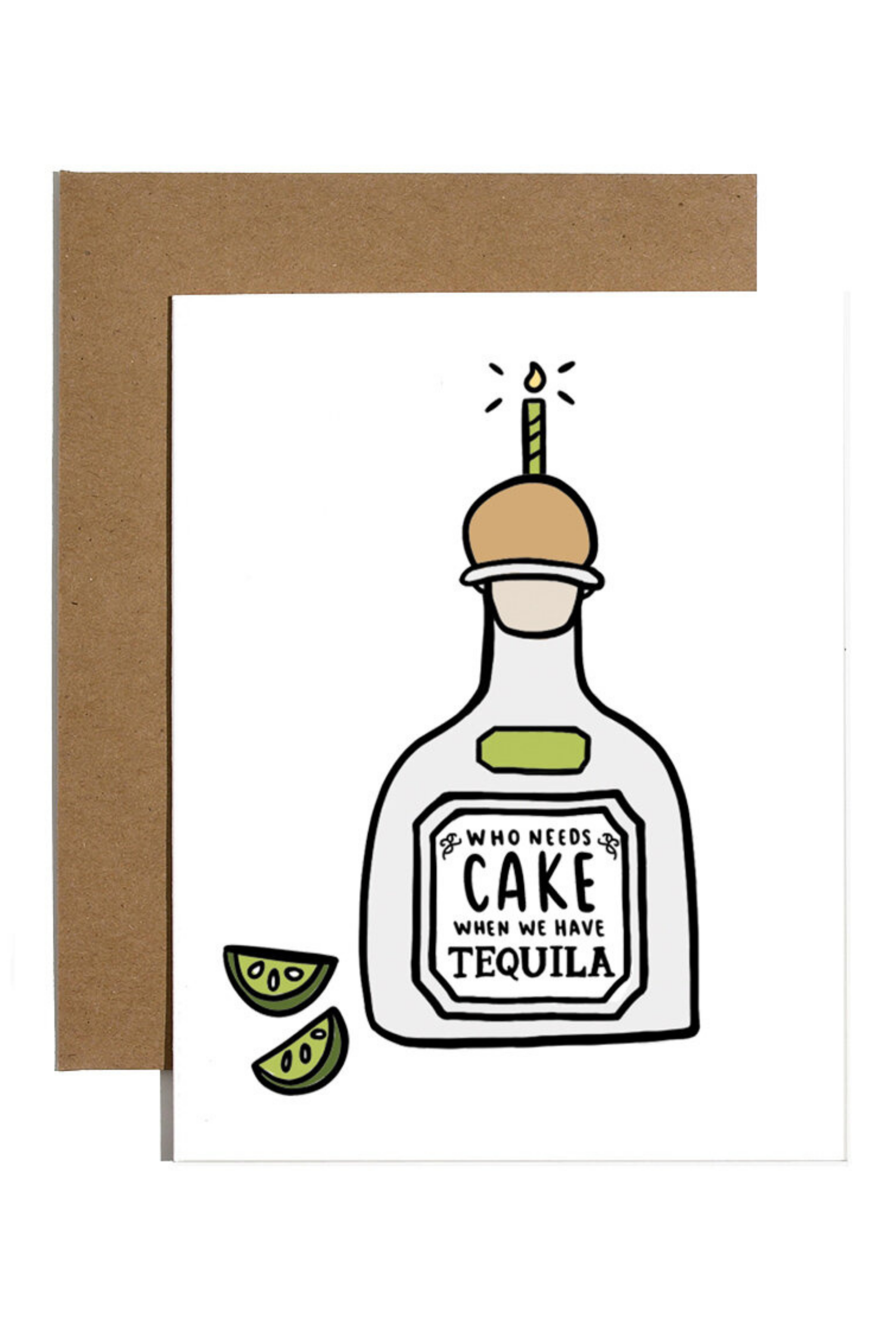 Cake Tequila Greeting Card