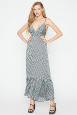 Late To The Party Printed Satin Maxi Dress