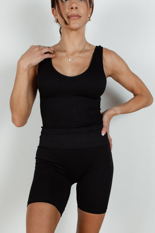 Twice The Love Reversible Ribbed Crop Top