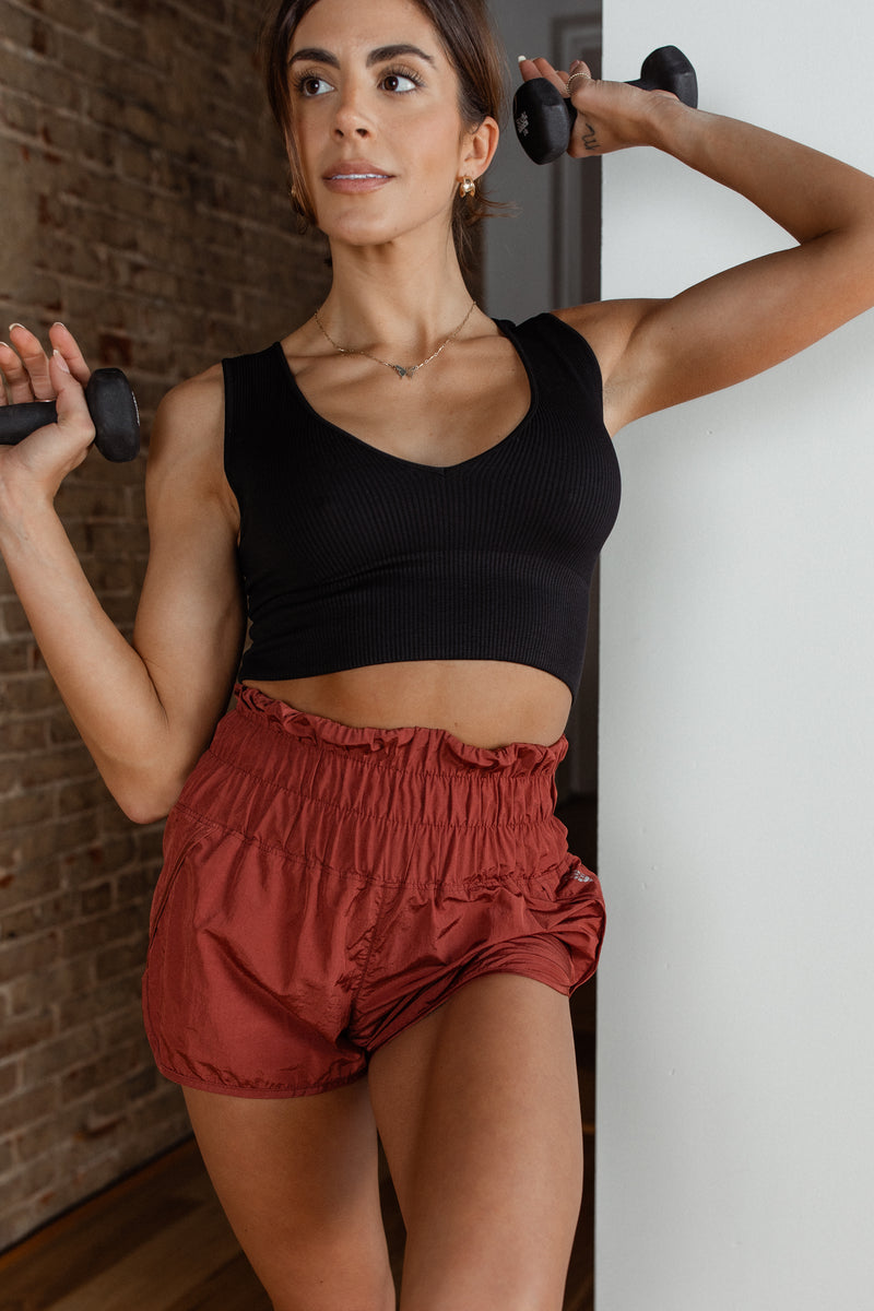 Slower Days Ribbed Crop Top