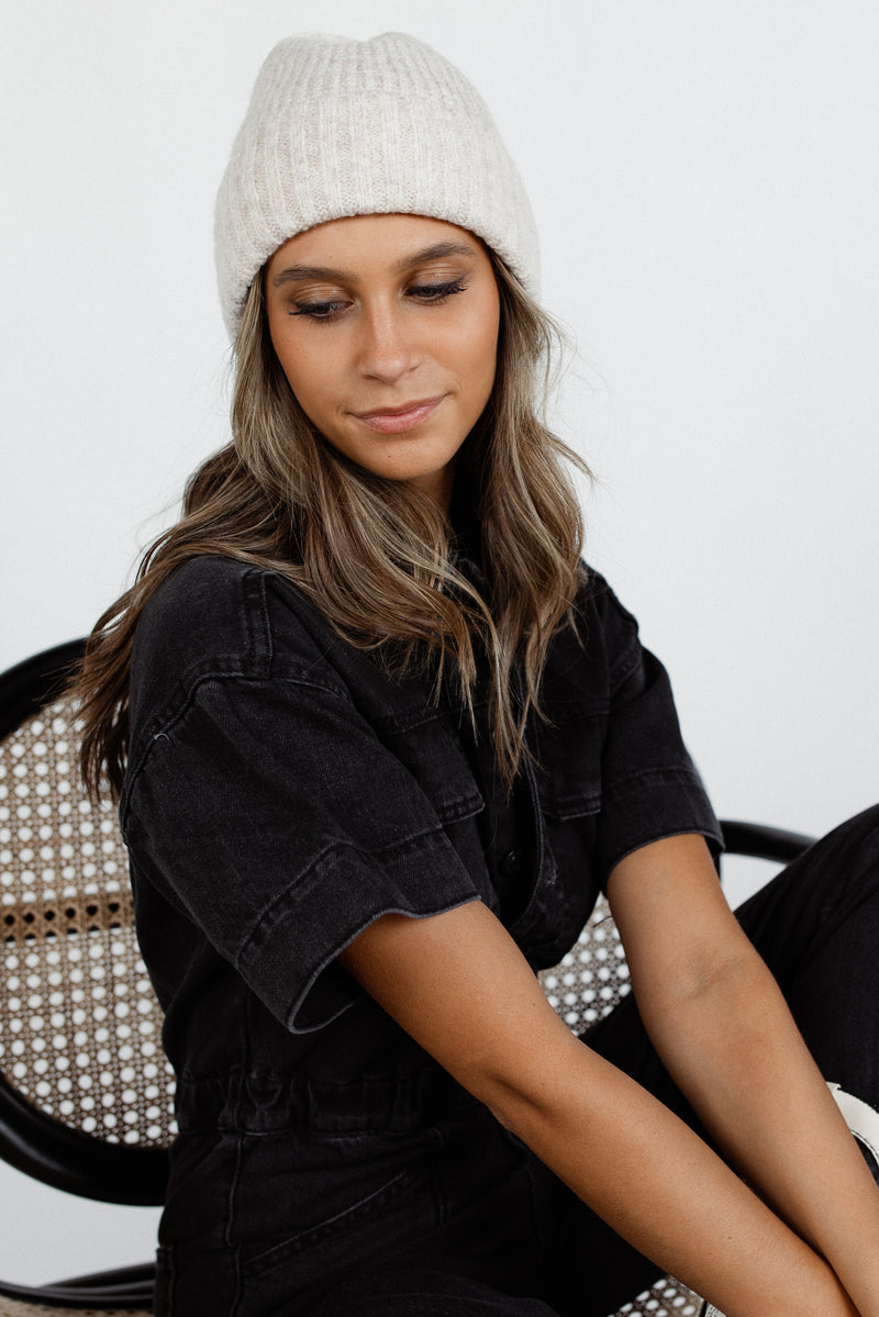 Free People Winnie Waffle Cuff Beanie