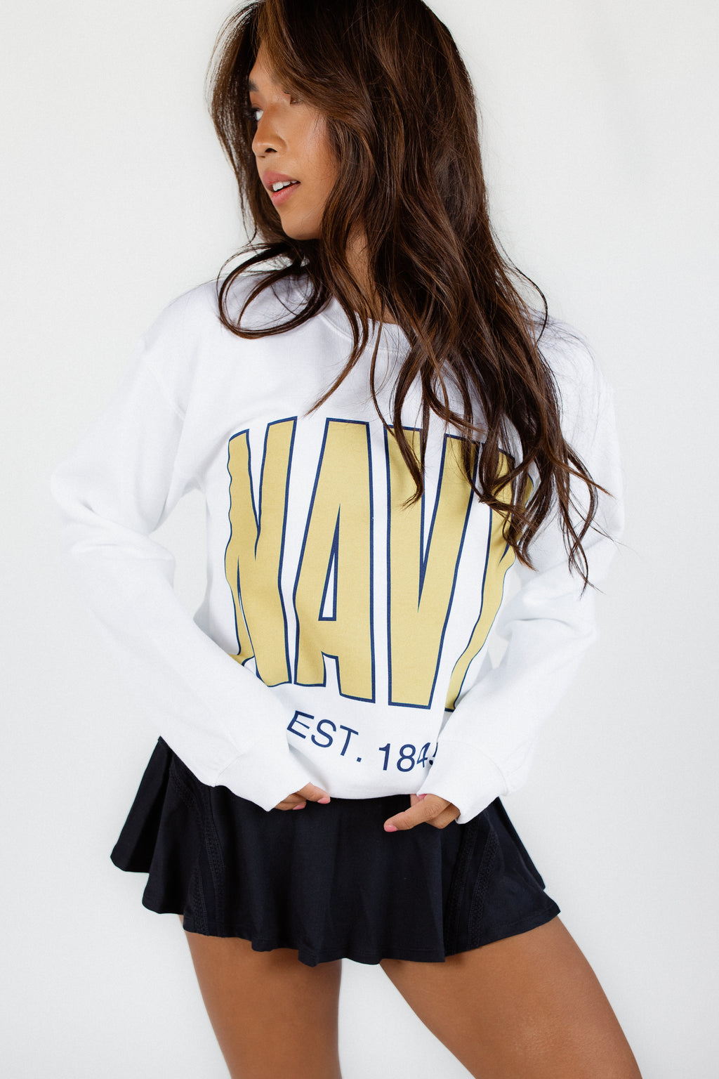 Navy Est. 1845 Crewneck
