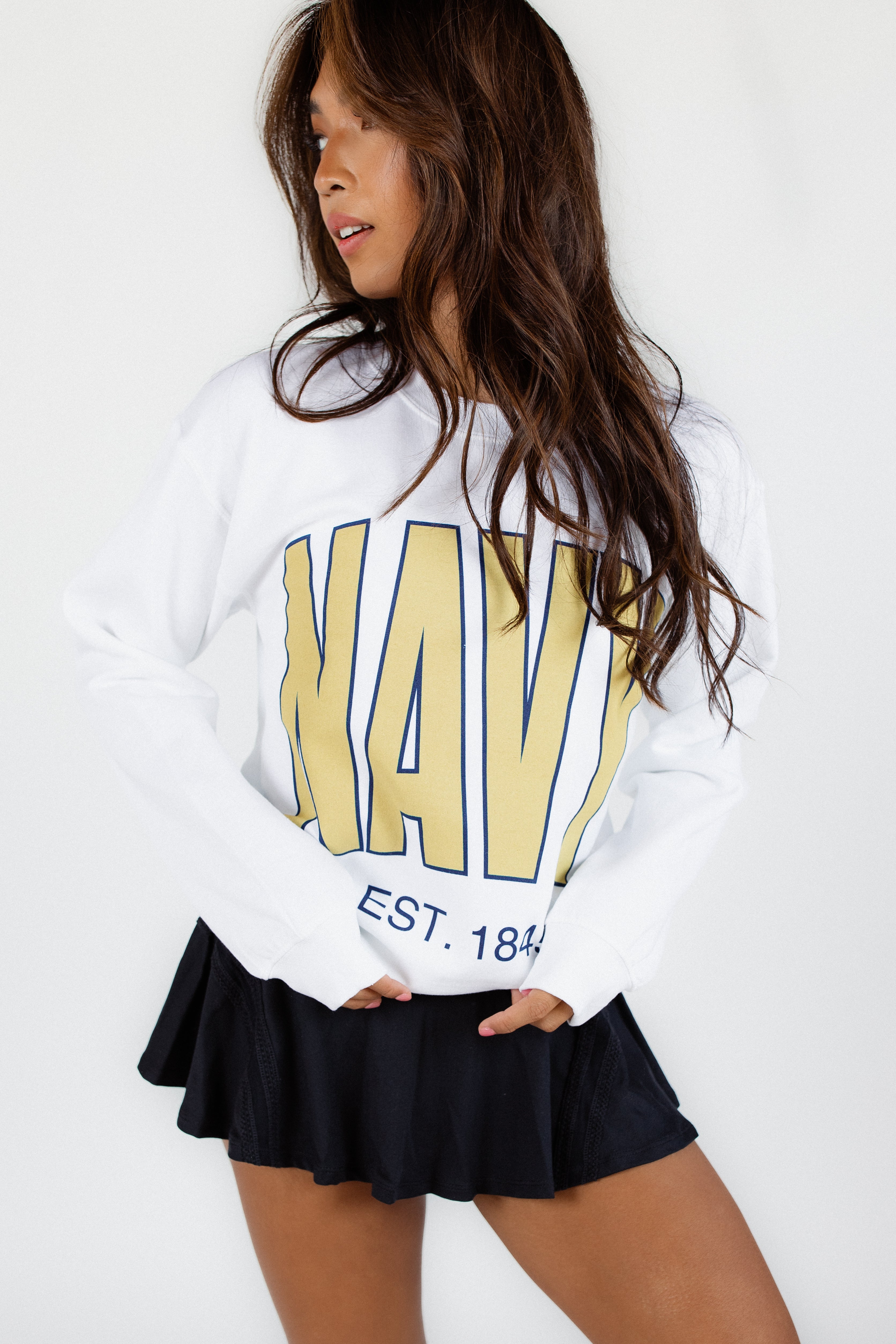 Navy Est. 1845 Crewneck